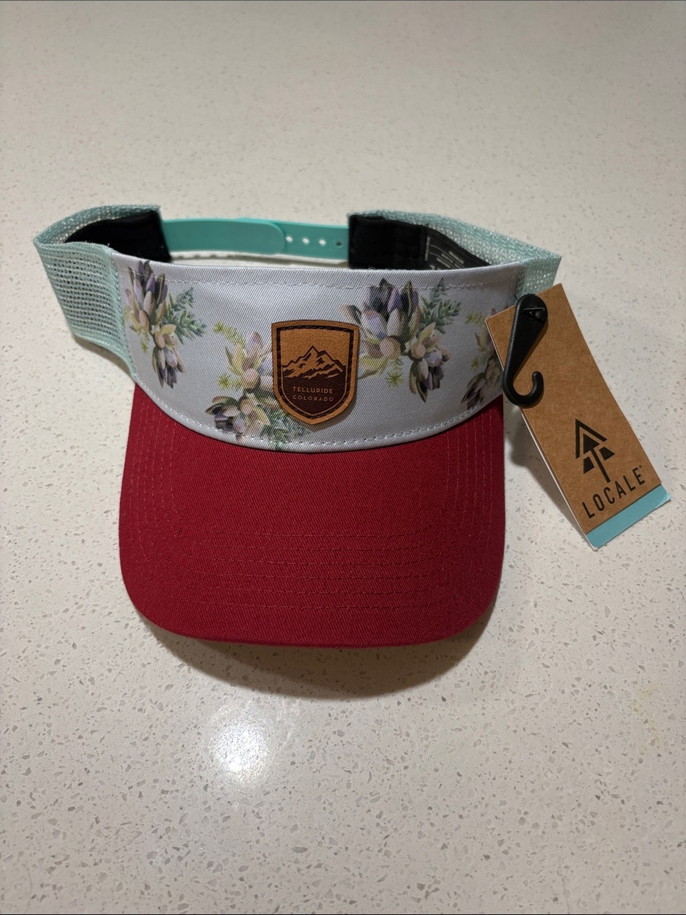 Locale Telluride Floral Mountain Visor - Red & Mint